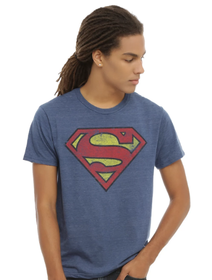 distressed superman t shirt